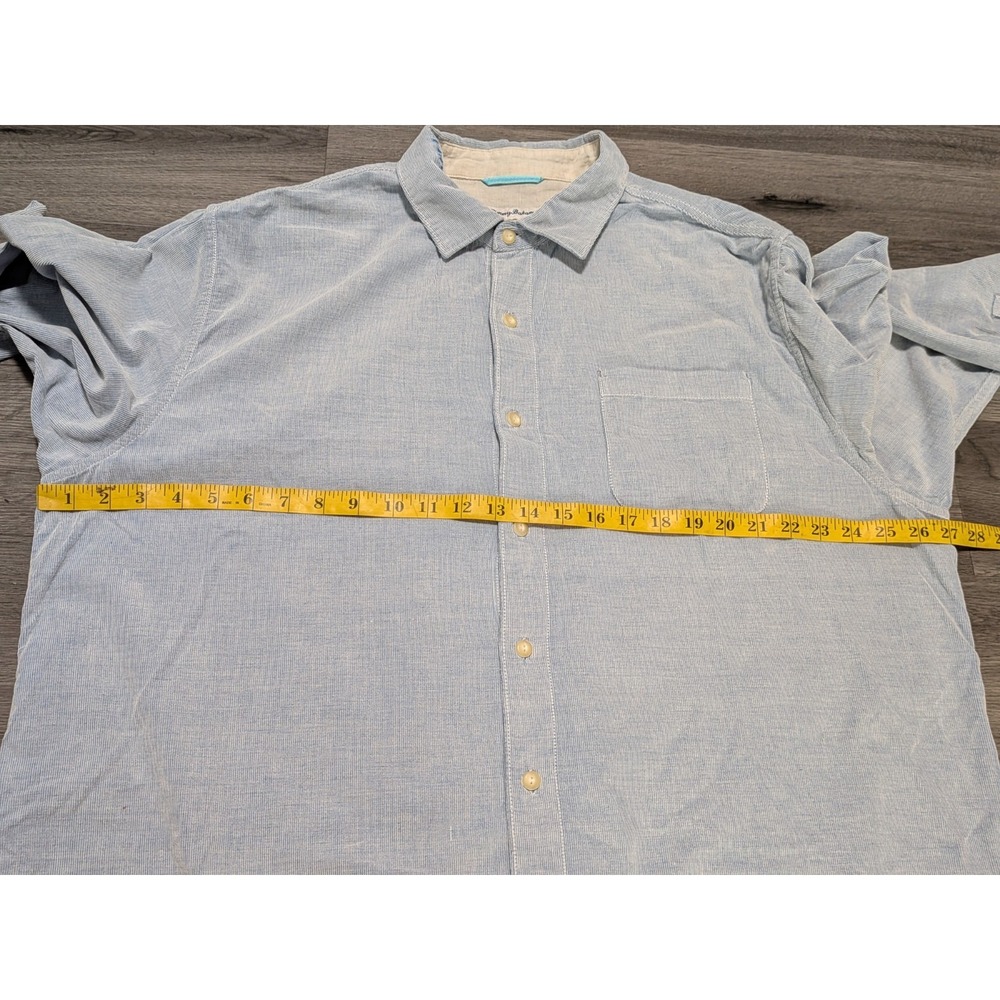 Tommy Bahama Men's Light Blue Corduroy Long Sleeve Shirt Size 1XLB - Picture 7 of 9